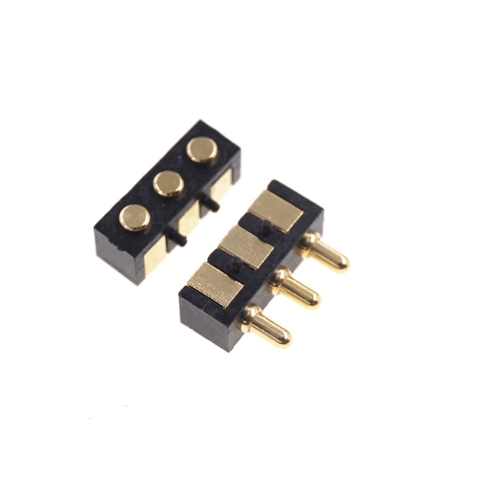 Conector pin Pogo con resorte de 5 uds., superficie de montaje en ángulo recto de 3 pines SMD macho hembra, alfombrilla de objetivo SMT de paso 2,5mm, sonda de contacto