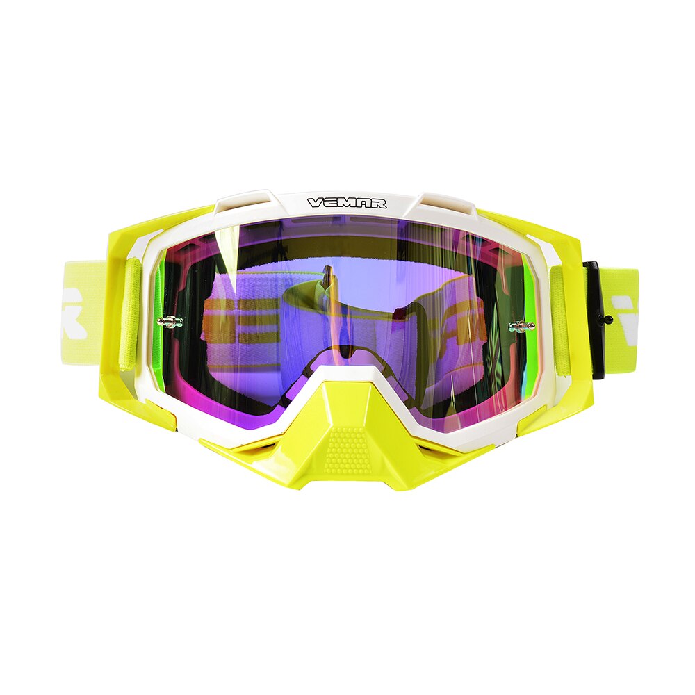 Motocross Goggles Moto Glasses Outdoor Sport Cycling Dirt-Bike Off-Road Sun Glasses MX ATV Men Motorcycle Helmet Goggles: Yellow White