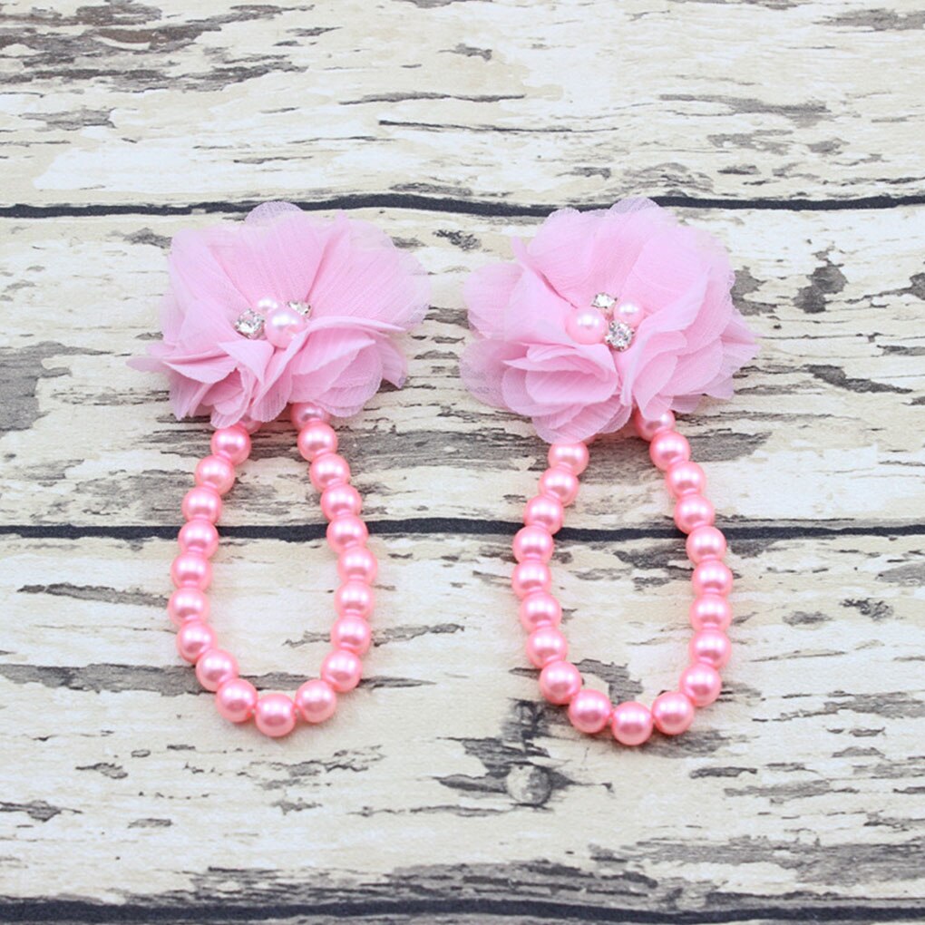 Meisjes enkelbandjes met imitatieparels, bloemenvoetjes, blotevoetensandalen, voetbandjes en teenringen