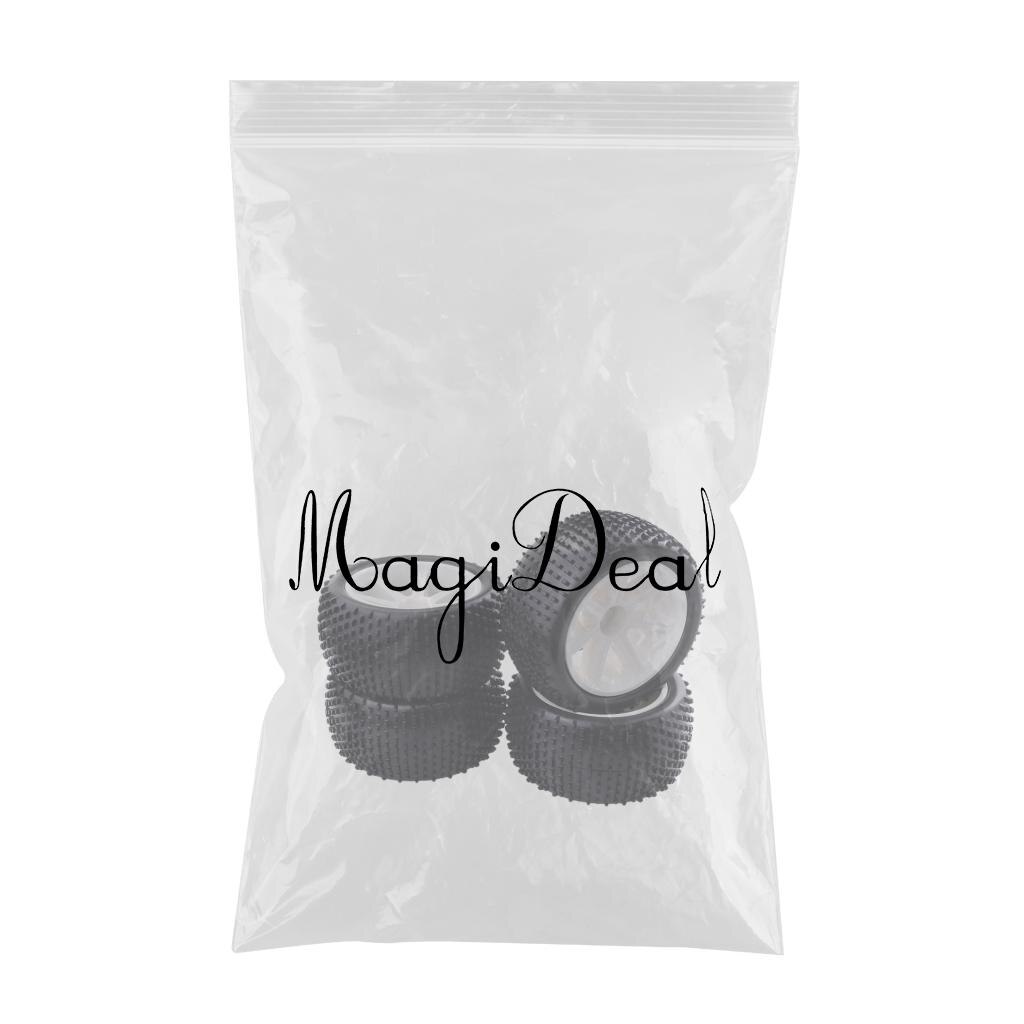 4Pcs RC Car Tires - Rubber Wheels Rims for HSP, Hongnor, LRP, VRX, Redcat FTX Buggy