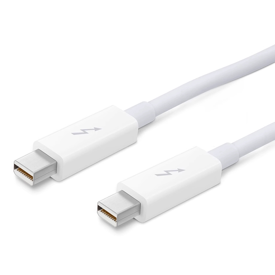 Original Thunderbolt 2 Kabel-Adapterkabel, weiß, Thunderbolt 2 Stecker auf Stecker, 2 m, für Multimedia-Monitor-Datenkabel