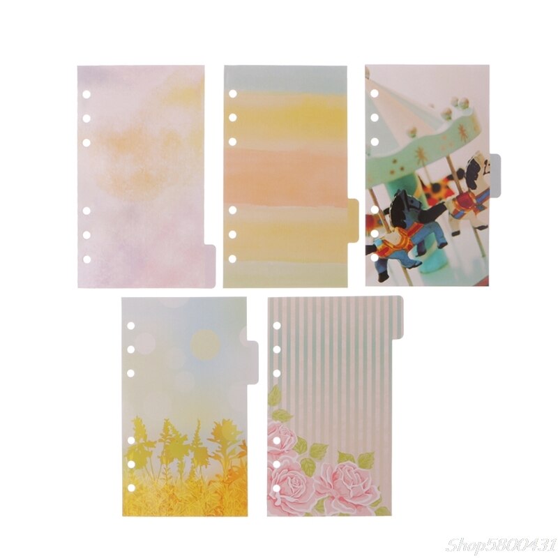 5 uds. Accesorios divisores de flores para Dokibook cuaderno planificador A5 A6 página interior O21 20