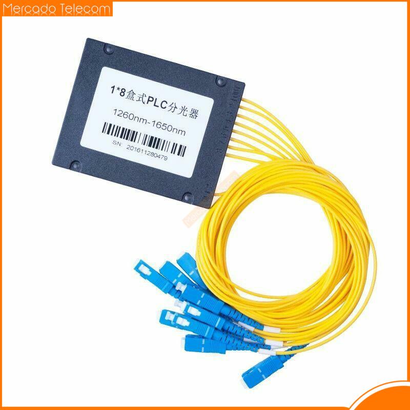 1X8 PLC optical fiber splitter1X8 PLCFiber Optical splitter SC/ UPC FTTH FBT PLC Singlemode Fiber Optical splitter