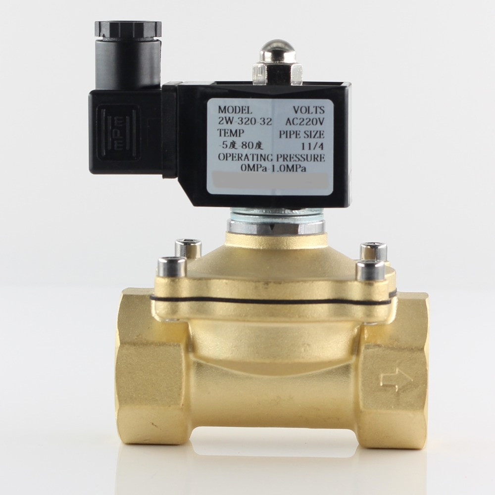 Normalt lukket magnetventil vandventil , ip65 fuldt lukket spole , ac220v dc12v dc24v, g3/8 &quot;  g1/2 &quot;  g3/4 &quot;  g1 &quot;  g1-1/4 &quot;  g1-1/2 &quot;