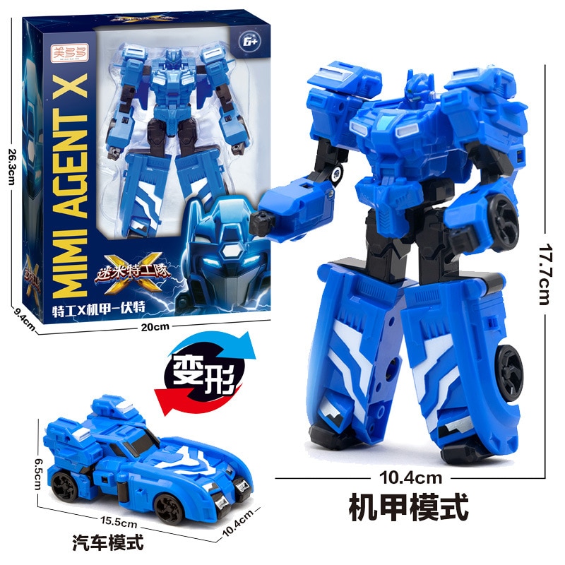 Miniforce Transformatie Action Figure Speelgoed Agent Speelgoed X Volt Semey Air Force Kinderen Speelgoed Voor Jongens Kleur blauw