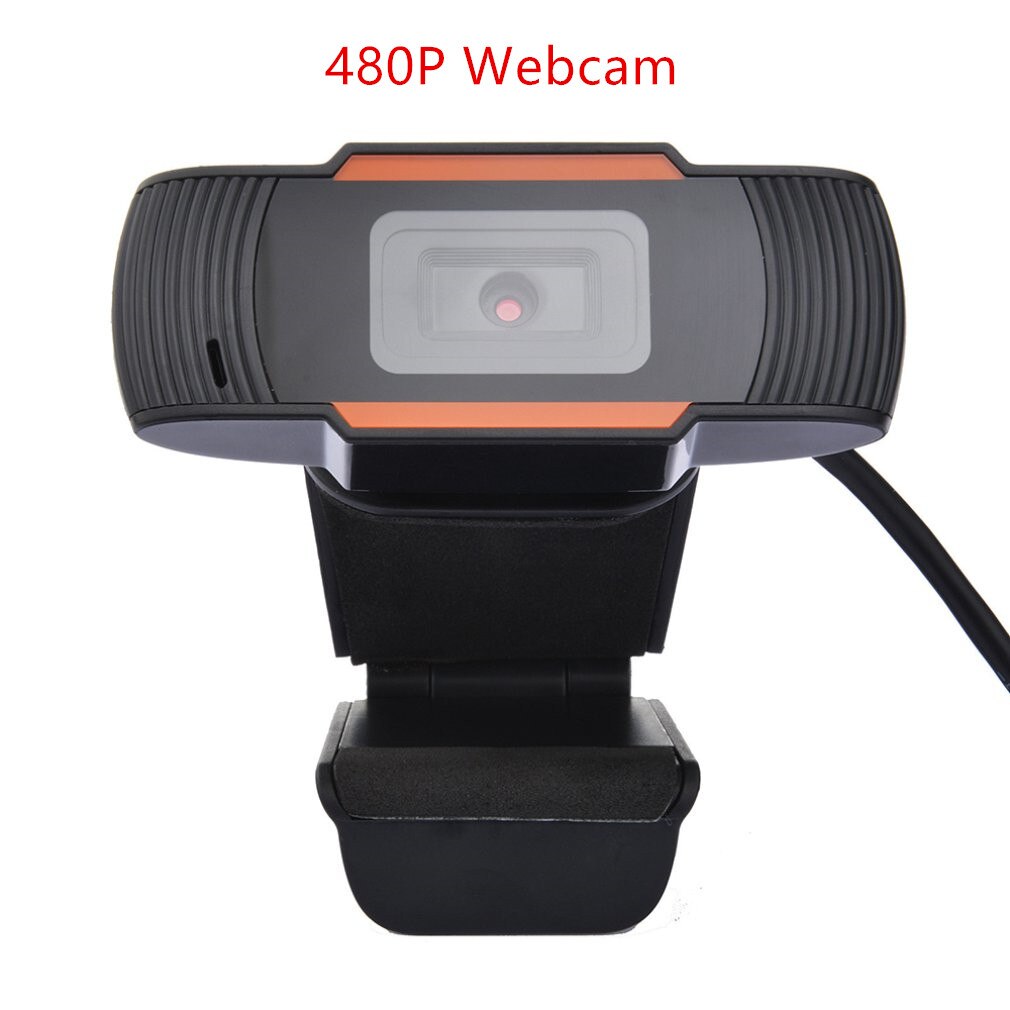 360 degrees rotatable 2.0 HD Webcam 1080P USB Camera Video Recording Web Camera with Microphone For PC Computer: 480p