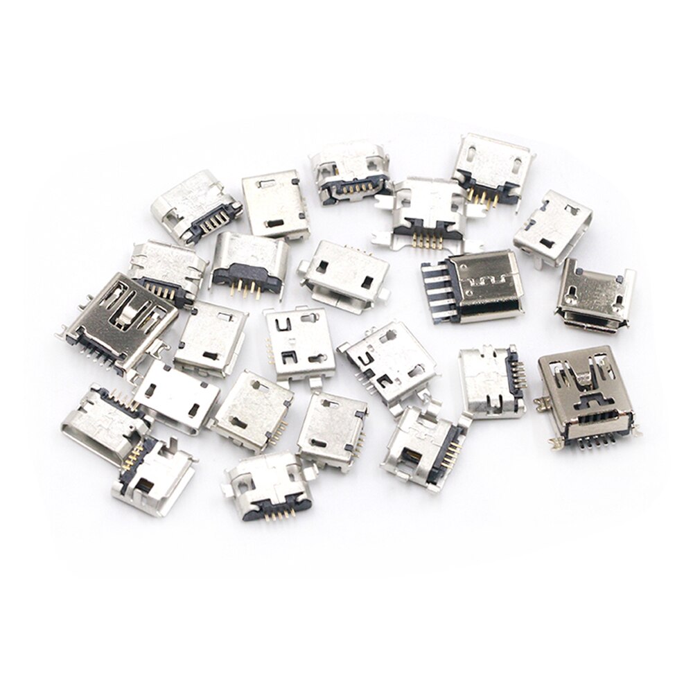 75/100/120/150/240 stücke Set Multi-spezifikation Micro USB Stecker Pin Ladung Buchse SMT jack