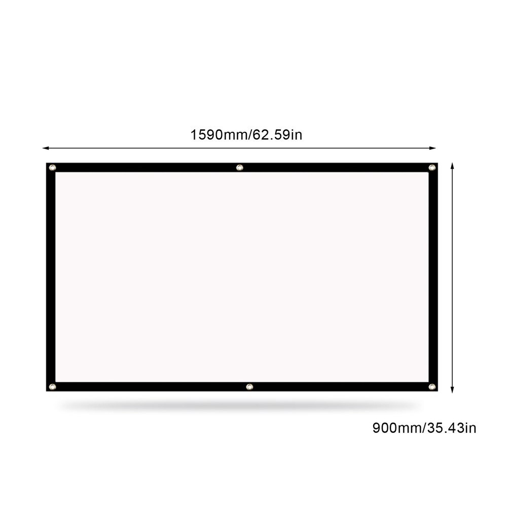 Led Projector Screen Portable 16:9 Polyester Outdoor Movie Screen For Travel Home Theater DLP Projektor