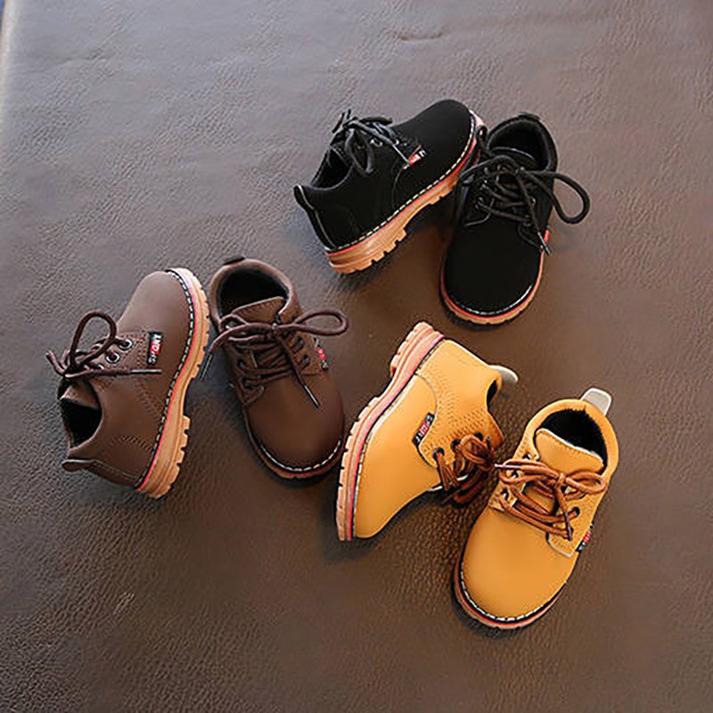 Bottes martin pour garçons vfochi pour enfants, chaussures d'extérieur antidérapantes et souples pour garçons, chaussures décontractées pour enfants, bottes en cuir unisexes pour garçons et filles