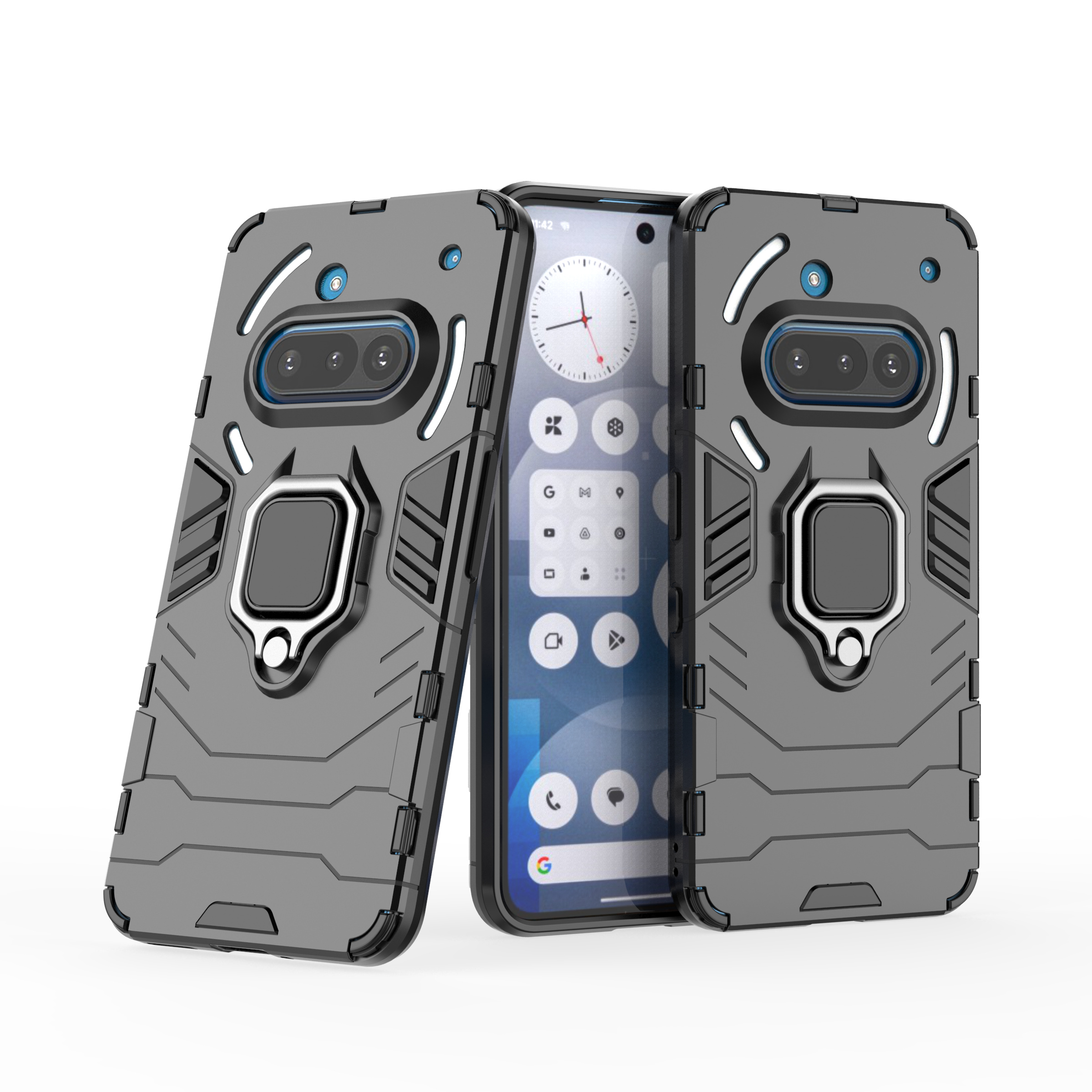 Standfunktion Handyhülle für Nothing Phone 3A Pro 2a Plus Phone3a Phone2a Fingerring Coque Cases