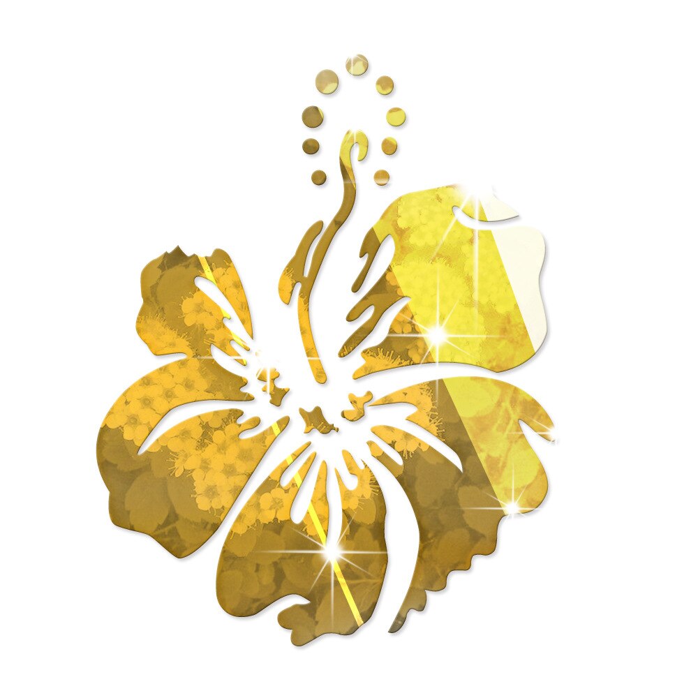 Jm069- bloemige driedimensionale kristalspiegel muursticker, eenvoudig europees en amerikaans, verwijderbaar