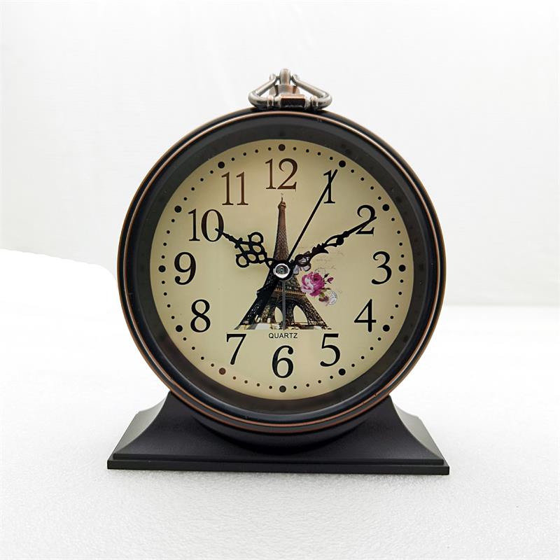 Retro Style Metal Alarm Clock Students Children's Birthday Bedroom Ornaments Desk Alarm Clock: SKU-18