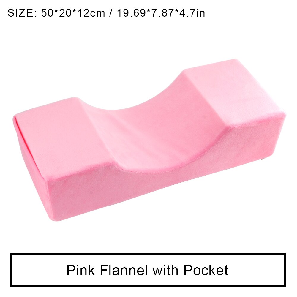 Memory Foam Lash Pillow Shelf Set Soft Grafting For Eyelash Extension Pillow Ergonomic Acrylic Neck Support Makeup: Pink Flannel Pillow