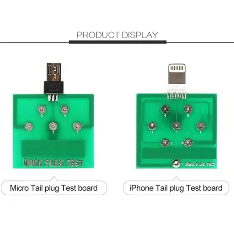 OSS-Placa de prueba flexible Micro USB Dock para Iphone, Android, conector trasero de prueba tipo c, desmontaje sin batería, detección de puerto de carga U2