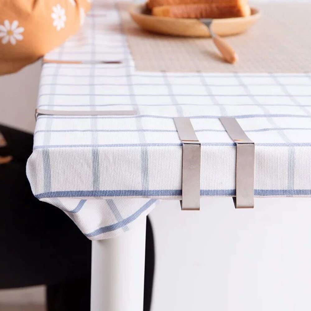 Dukklämma skrivbord bordsduk klämma klämma stabil tyghållare fest rostfritt stål bord klädsel klämmor hållare klämma 6 st