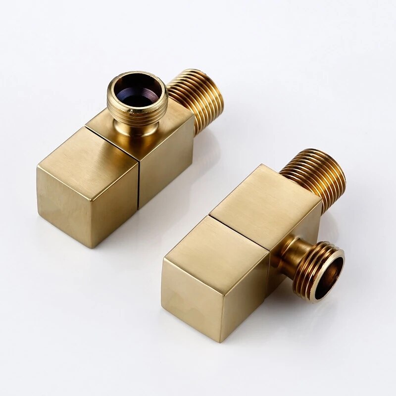 Tuqiu Durcheinander Winkel Ventil Wasser Regelventil Gebürstet Gold Ecke Ventil Schlecht Wasserhahn Wasser Ventil 1/2*1/2 Durcheinander Schwarz winkel ventile