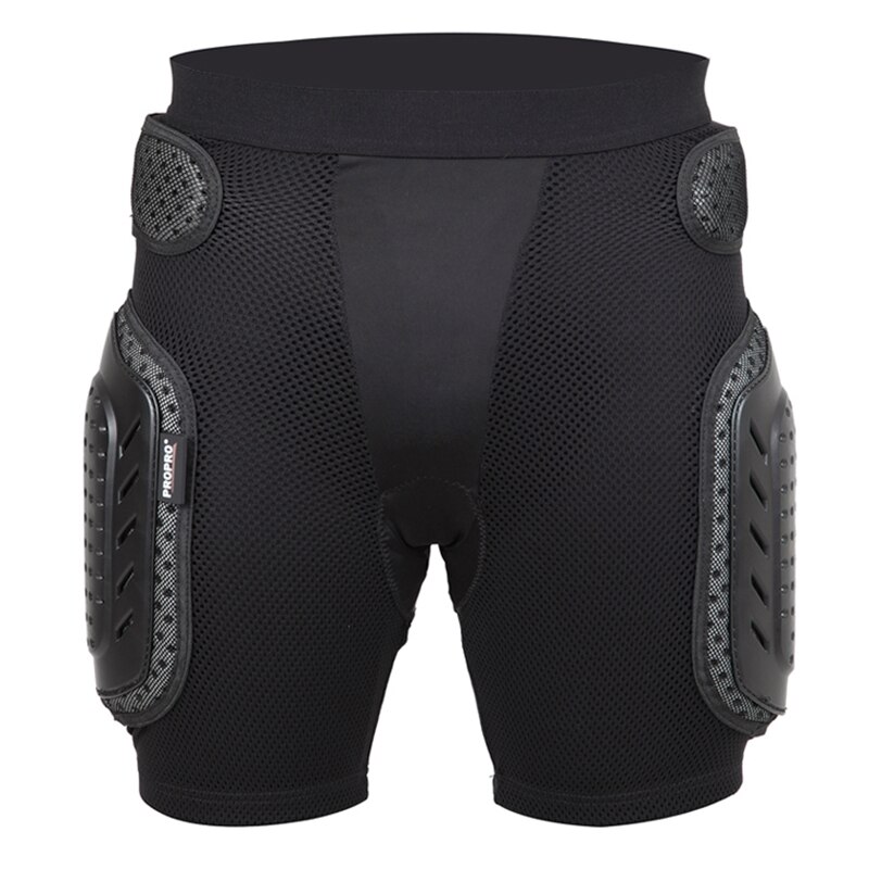 Propro sorte skateboard shorts anti-drop rustning gear hofte støtte beskyttelse sportsbeklædning skøjteløb cykel ski shorts: S