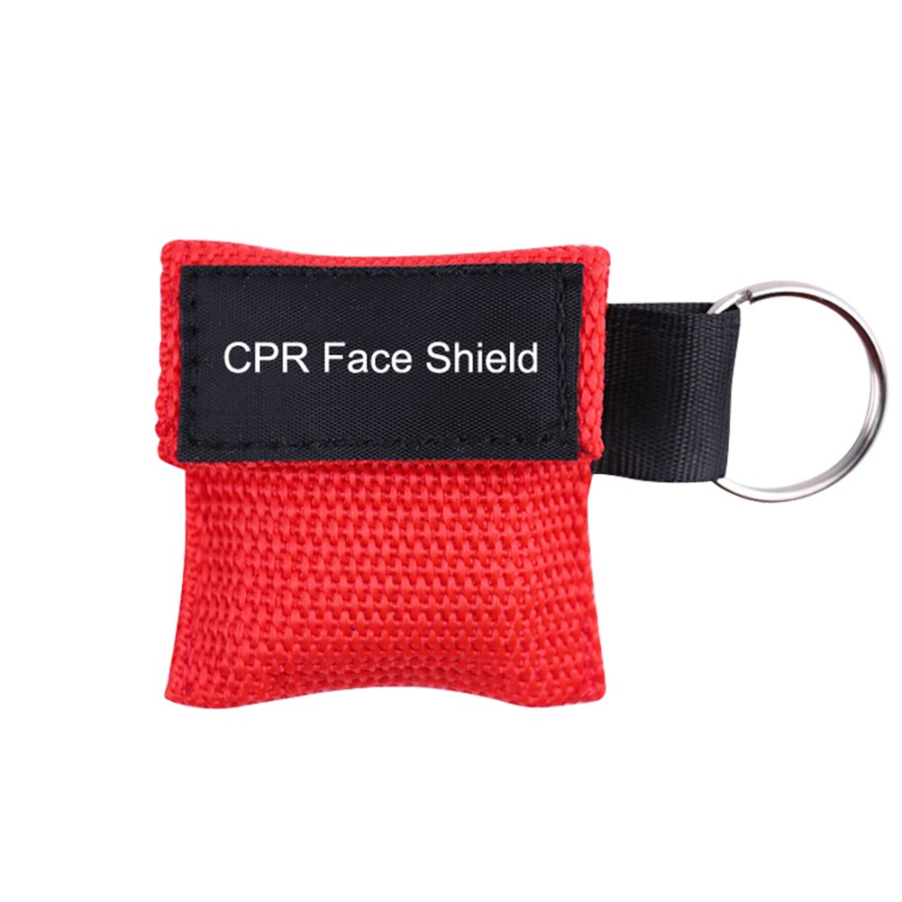 LLavero de máscara RCP de Color opcional, protector de primeros auxilios, máscara RCP de emergencia, herramientas de cuidado de salud: Rojo