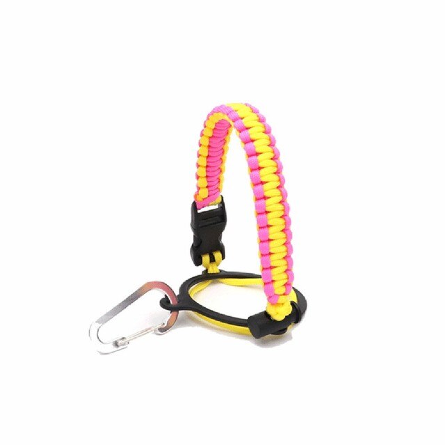 Vattenflaska säkerhetsrep handtag hydroflask paracord rembärare för hydroflaska bred mun flaskor kopp utomhus vandringsredskap: 1