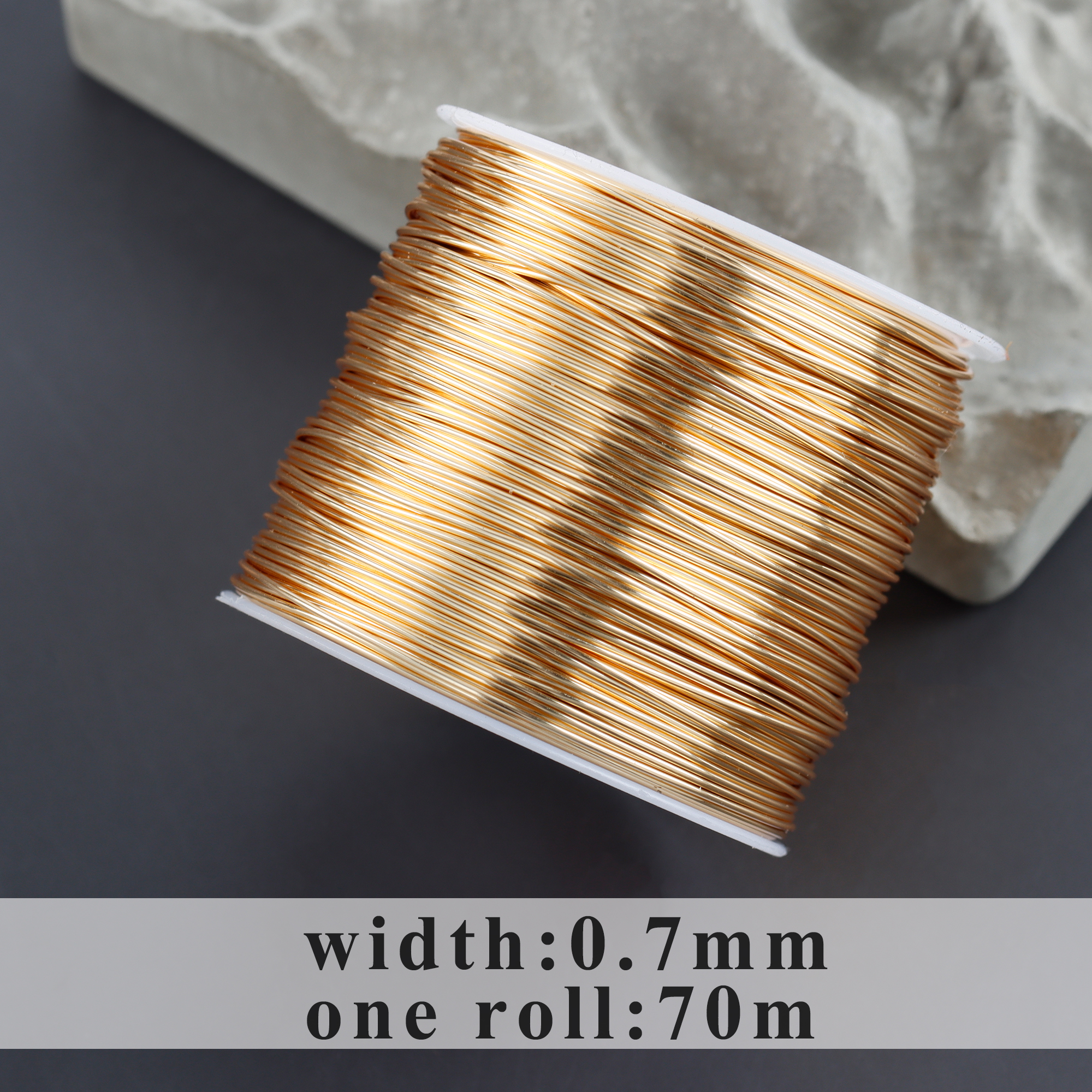 YEGUI M997, accesorios de joyería, alambre de cobre, chapado en oro de 18k, nunca se desvanece, hallazgos de joyería, dijes, bricolaje, fabricación de joyas, un rollo/lote