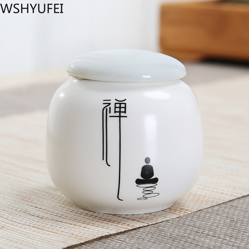 Retro Keramische Mini Thee Blikjes Thee Set Thee Verzegelde Blikken Gedroogd Fruit Collectie Moet Reizen Reizen Draagbare Verzegelde Opslagtank