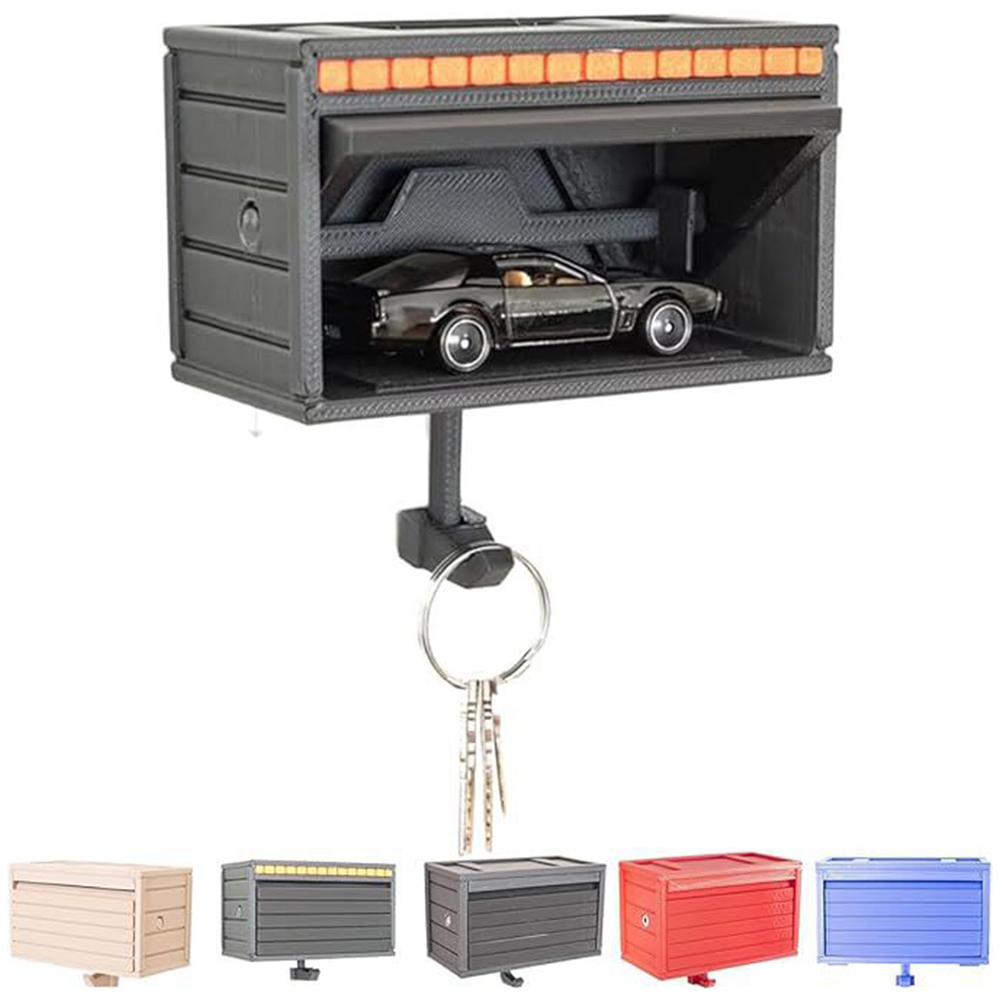 Car Garage Key Holder With Opening Door Space-saving Key Rack Durable For Vehicle Enthusiasts Key Storage Supplies
