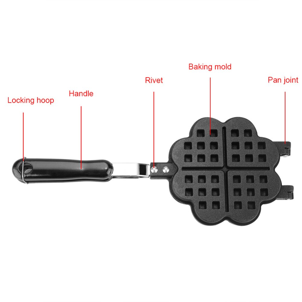 Non-Stick Waffles Maker Machine Kitchen Waffle Baking Mold Gas Pan Bubble Egg Cake Oven Breakfast