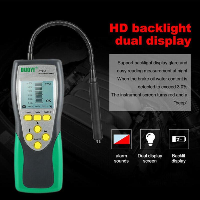 Automotive Brake Fluid Tester Digital Indicator Diagnostic Diagnostic Tool Probe High-precision Tester DY23B LED Car X8N4