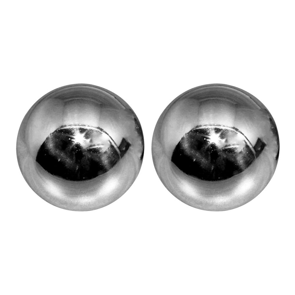 2pcs Silver Iron Baoding Balls Stress Relief Strength Health Care Hand Massage Chrome Durable Home Outdoor Finger Exercise: 43mm