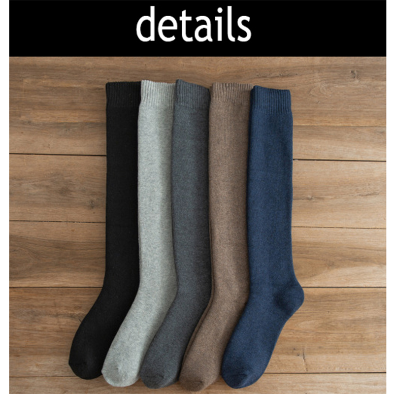 6Stck = 3Paare männer Winter Kompression Strumpf Warme Heiße Knie Hohe Lange Bein Frottee Socken Warme verdicken Abdeckung Waden Socken Größe 38-44