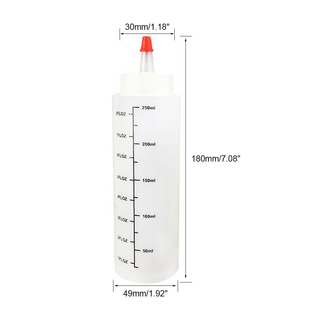 5 kpl/setti 250ml muovista neula-nenäpulloa, jossa on vaahtopuristuspullo, jossa on vuotamaton korkkikastike salaattipullo, puristettava pullo