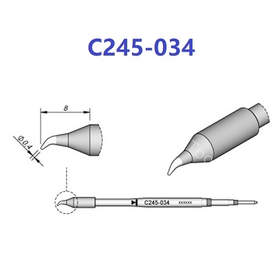 MasterXu Original for JBC C245 Tips C245-945/029/030/034/789 Soldering Iron Curve Sharp Blade Head Set T245 Handle Station A9: C245 034