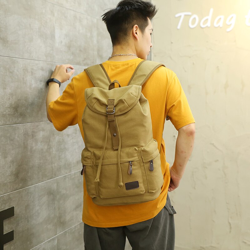 Didabear Canvas Rugzak Mannen Rugzakken Grote Mannelijke Mochilas Casual Schooltas Voor Tieners Jongens Mannen Rugzak Rugzak