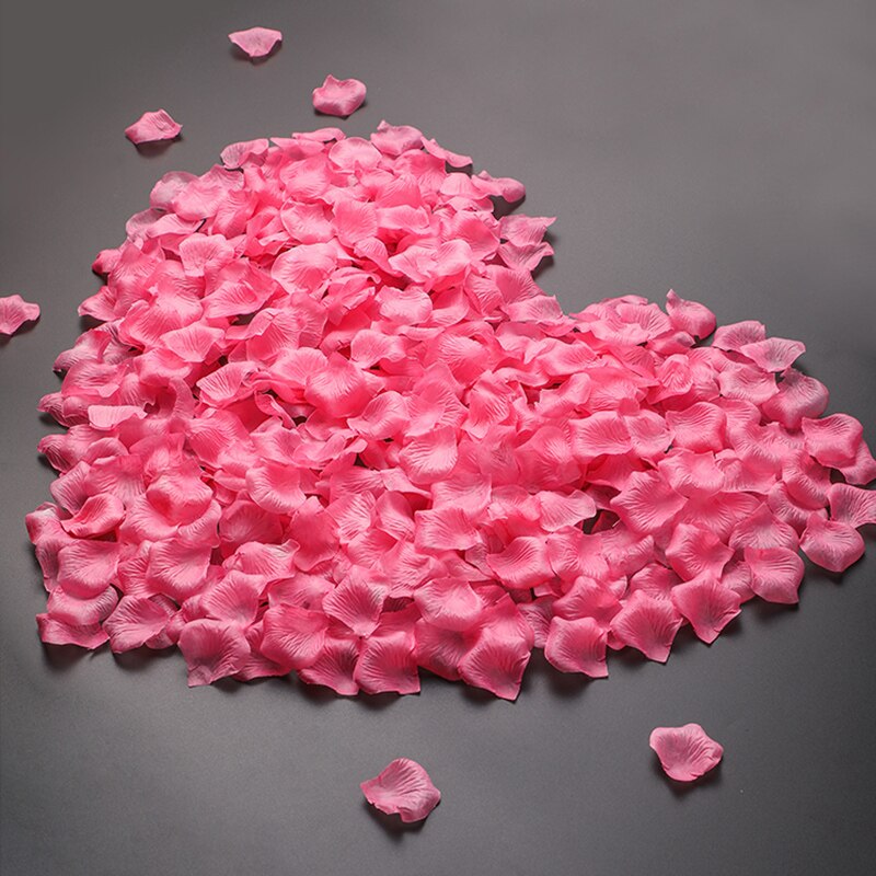 600 unids/lote de pétalos de rosa de 5x5, accesorios de boda, pétalos de rosa de boda, decoración romántica de flores artificiales para: Rose