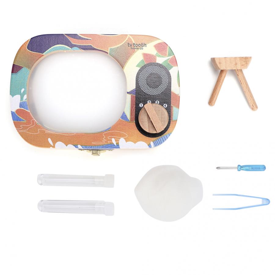 Wooden Baby Teeth Box Save Organizer First Tooth Collection Box Cartoon Milk Teeth Deciduous Storage Memory Box