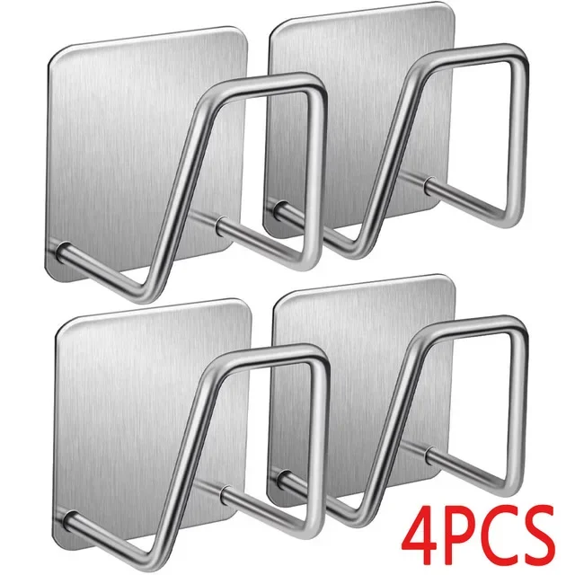 Porte-Éponge Auto-Adhésif en Acier Inoxydable pour Évier de Cuisine, Accessoire de vaccage,rangement cuisine,cuisine rangement organisation,rangement sous evier,accessoire salle de bain,kitchen accessories: MULTI