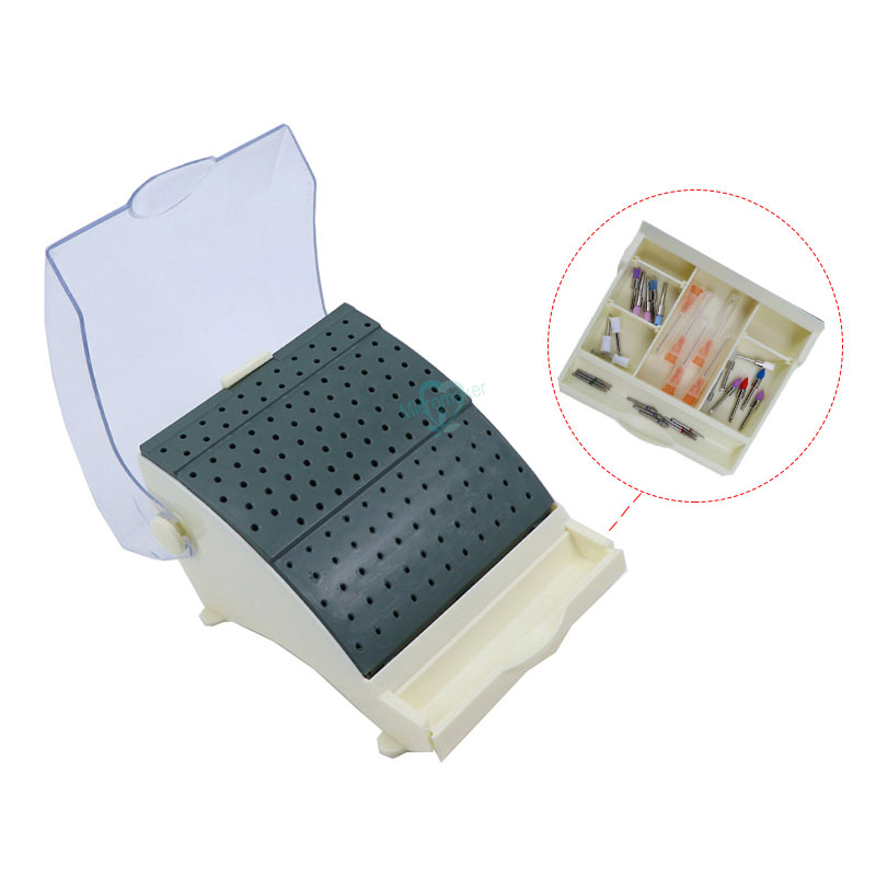 142 Holes Dental Bur Holder Block Stand Disinfection Case With Pull-out Drawer - View #7
