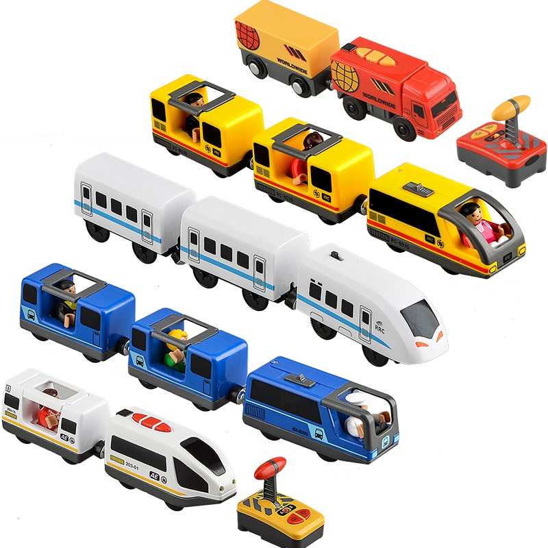 Bambini Treno Elettrico Giocattoli Set Treno Diecast Slot Giocattolo Adatto per Standard di Legno Treno Ferrovia