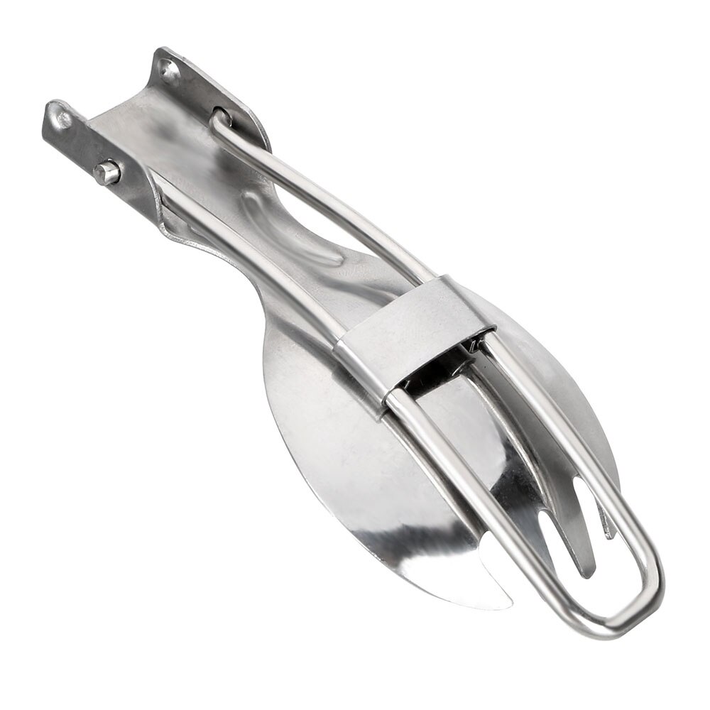 Hilife Vouwen Lepel 2 In 1 Spork Wandelen Outdoor Camping Servies Lichtgewicht Picknick Lepel Vork Roestvrij Staal Kookgerei