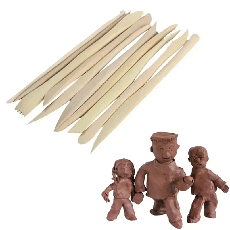 Trä lera skulptur kniv keramik slipa modellering verktyg set 10 st trä kniv bra