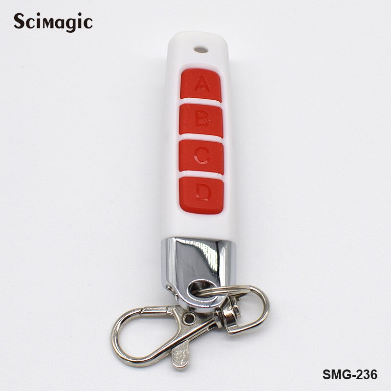 433Mhz Remote Control Code Grabber For Gate Wireless RF 4 Channel Electric Cloning For Gate Garage Door Car Keychain: white and red