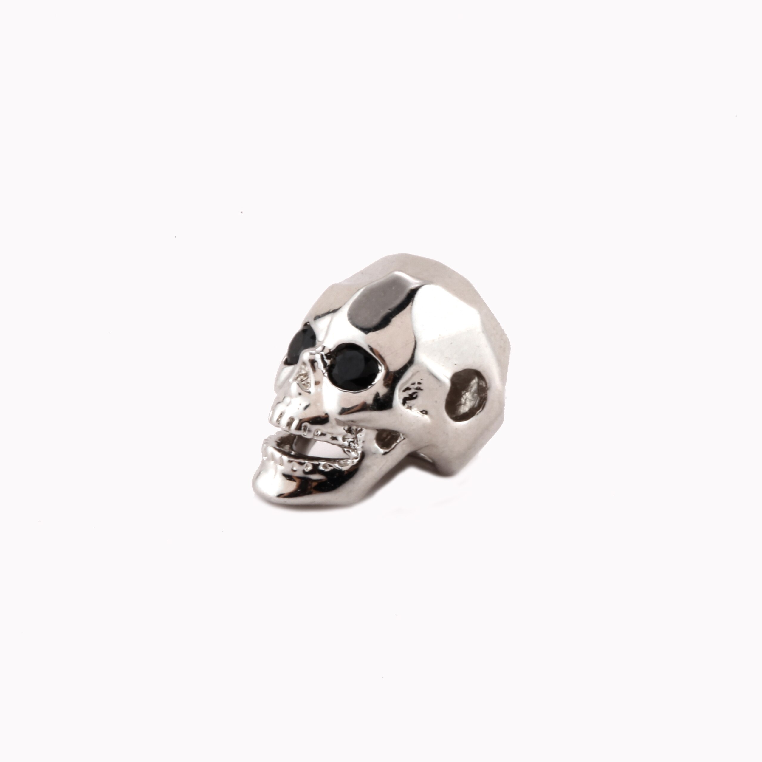 Dödskalle pärlor för smycken tillverkning micro pave koppar cz charm handarbete pärlor guld tillbehör gör det själv armband spacer pärlor gotiska: Acs 0034 s 1