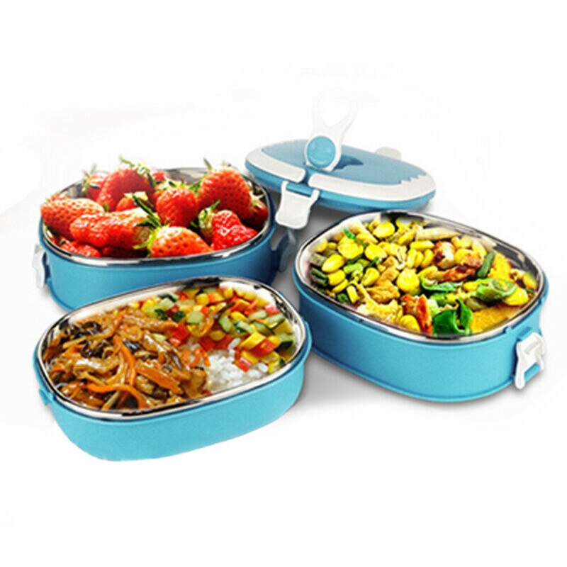 1pc Lunch Box 900ml Portable Thermal Heated Food Stainless Steel Dinnerware Food Storage Boxes Container Insulated Lunchbox