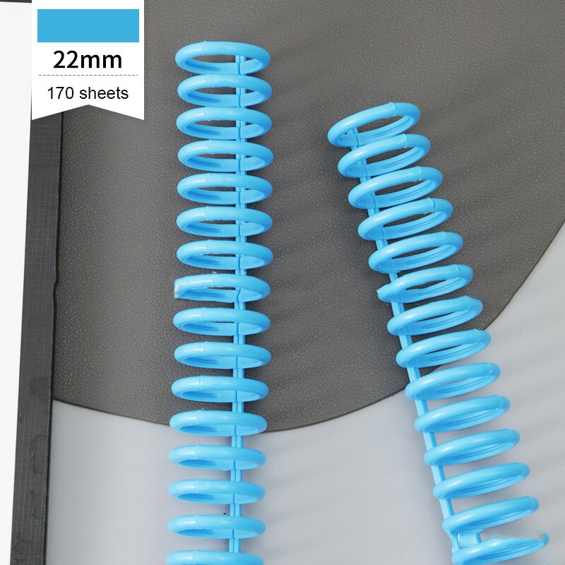10 st 22mm 30 hål plast lösbladsringpärm bindremsa  a4 ringar bindning planerare tillbehör skolring spiralbindning: 22mm blå