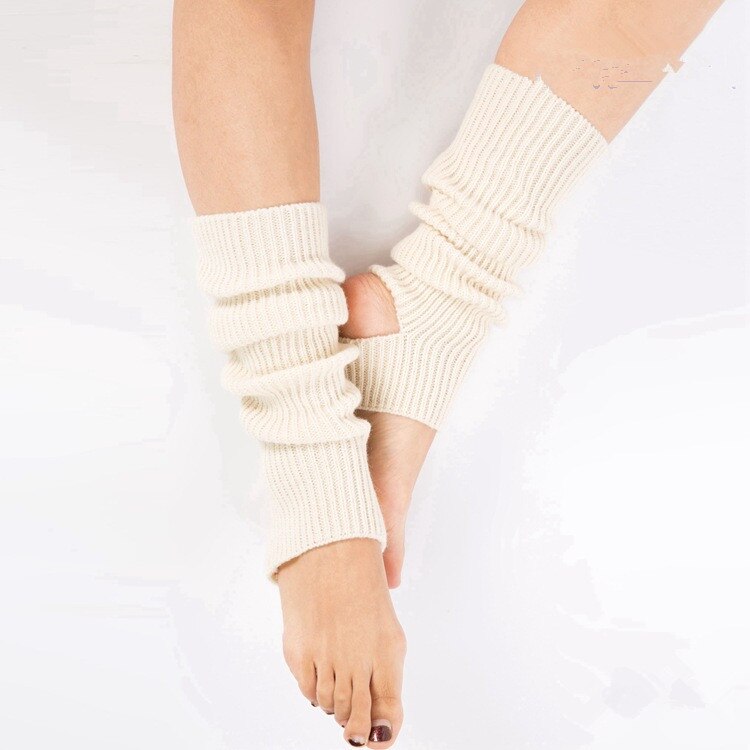 Kinderen Adult &#39;S Beenwarmers Gebreide Sport Beschermende Wol Ballet Benen Cover Yoga Latin Dance Voet Warm Lolita Sokken: white