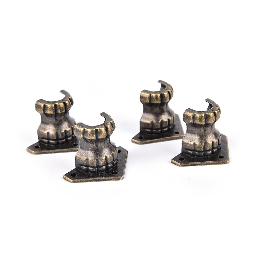 4 pièces en alliage de Zinc rétro Antique Bronze bijoux coffre bois boîte pieds décoratifs jambe coin protecteur 35*25MM