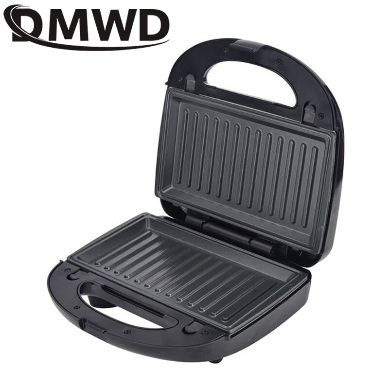 DMWD Multifunctional Electric Mini Waffle Sandwich Maker Panini BBQ Grilling Machine 3in 1 Breakfast Waffle Maker Cake Maker EU
