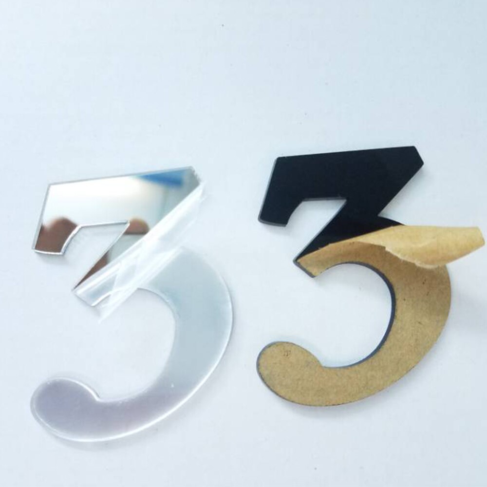 Acrylic Mirror Effect Digital Number Clocks Chinese Saying Wall Clock DIY Self-adhesive Wall Sticker Home Decor