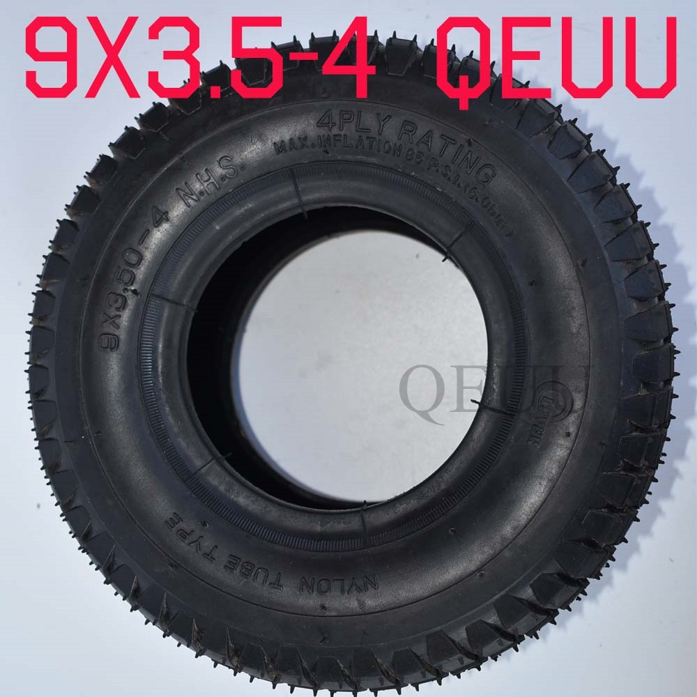 Pneu et Tube intérieur de 9*3.50-4 pouces | Pneu de planche à roulettes à quatre roues, Tube de plage, avec tige de Valve courbée, électrique, petite voiture de surf