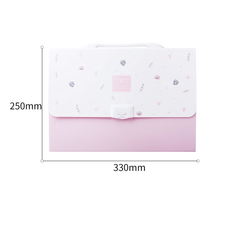 DELI Folder Student Expanding Wallet Office File Folder Document Bag Pupil Kawaii Display Book Test Paper Folder Filing Products: A